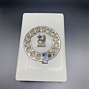 Vintage Rotary Phone Dial A Number Index Phone Address Book Silver FLORIDA NOS